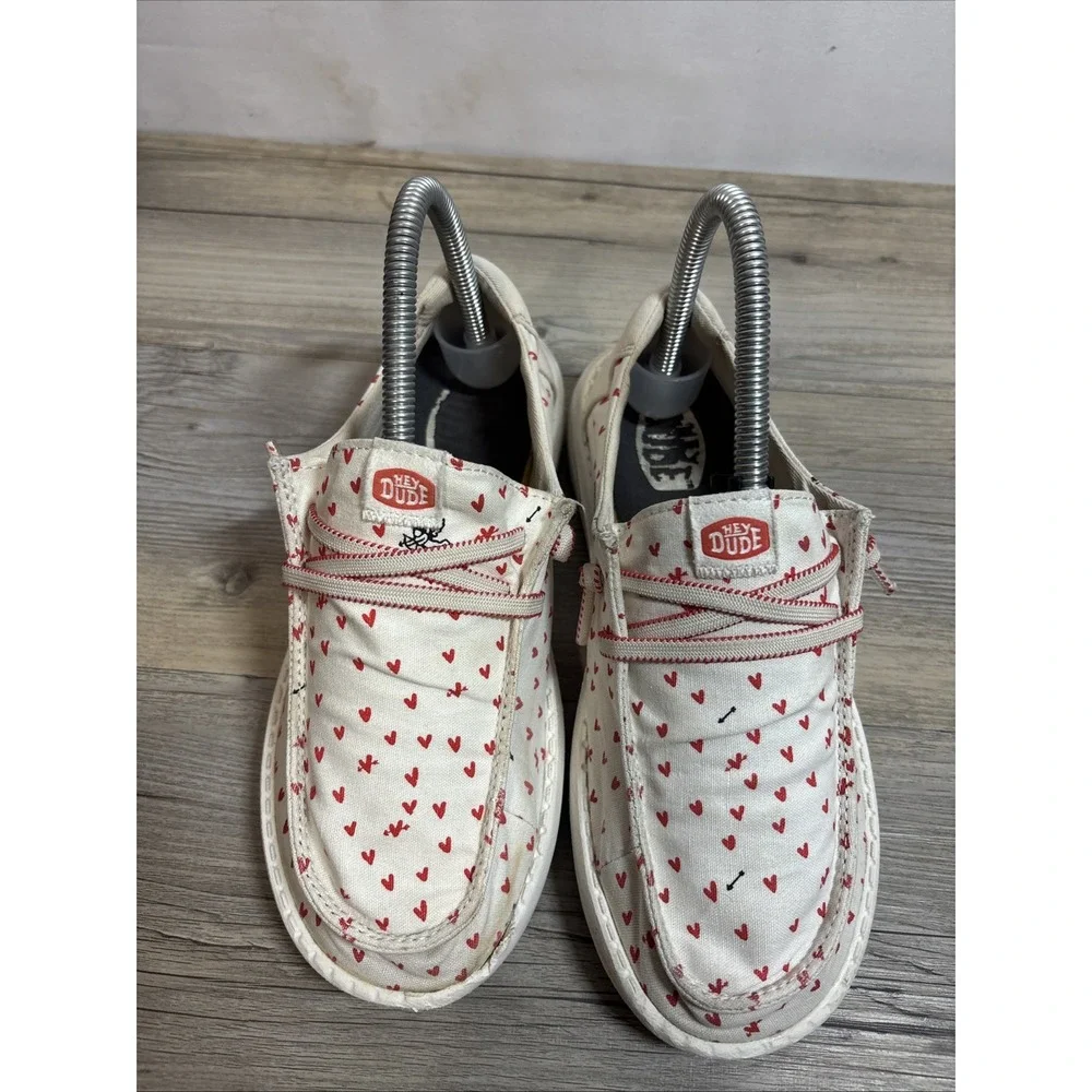 Hey‎ Dude Girls 4 Youth 4 Wendy Hearts Amor Cupid Love Red Slip-On Casual Shoes